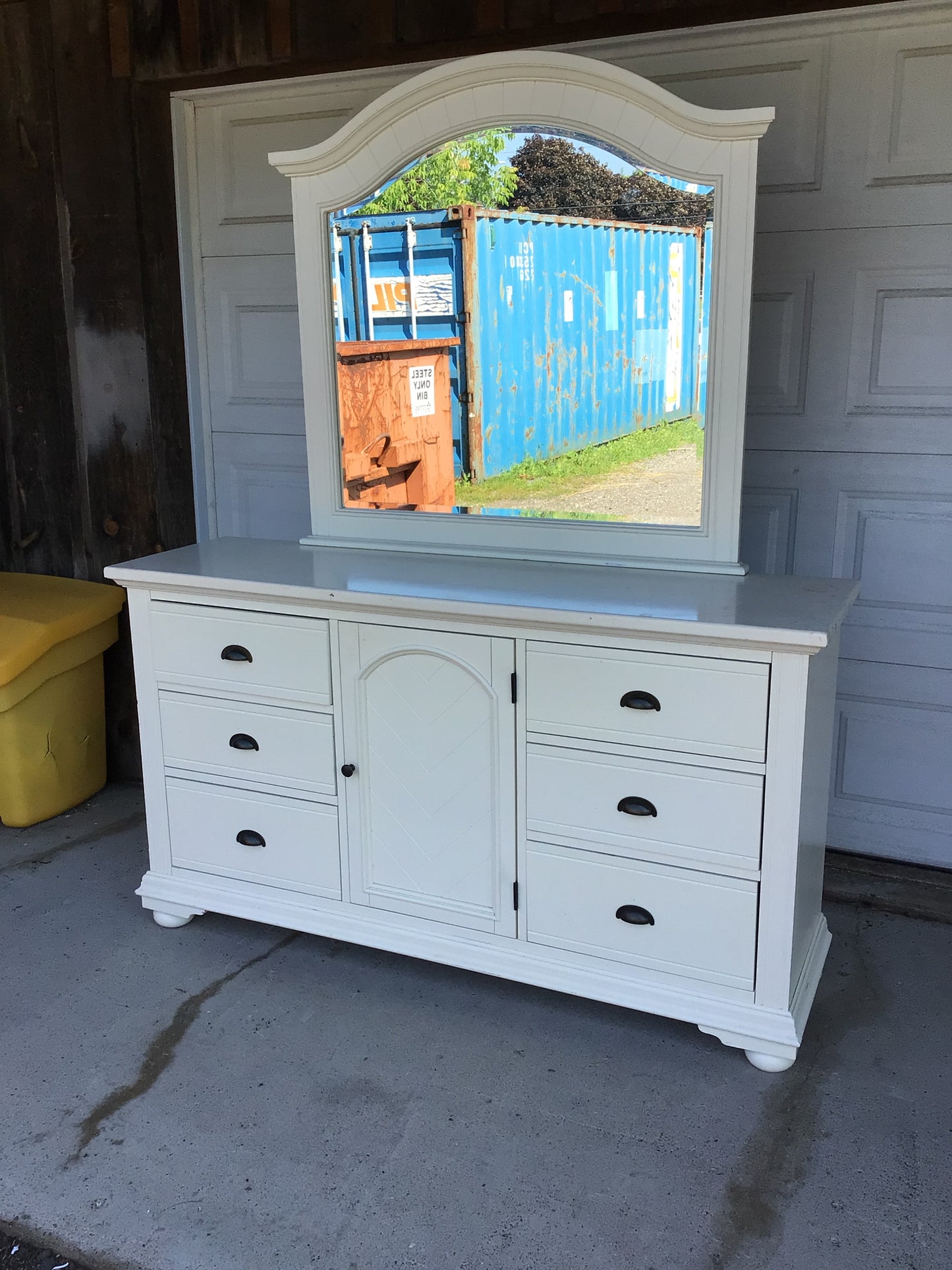 Cream Dresser with Mirror