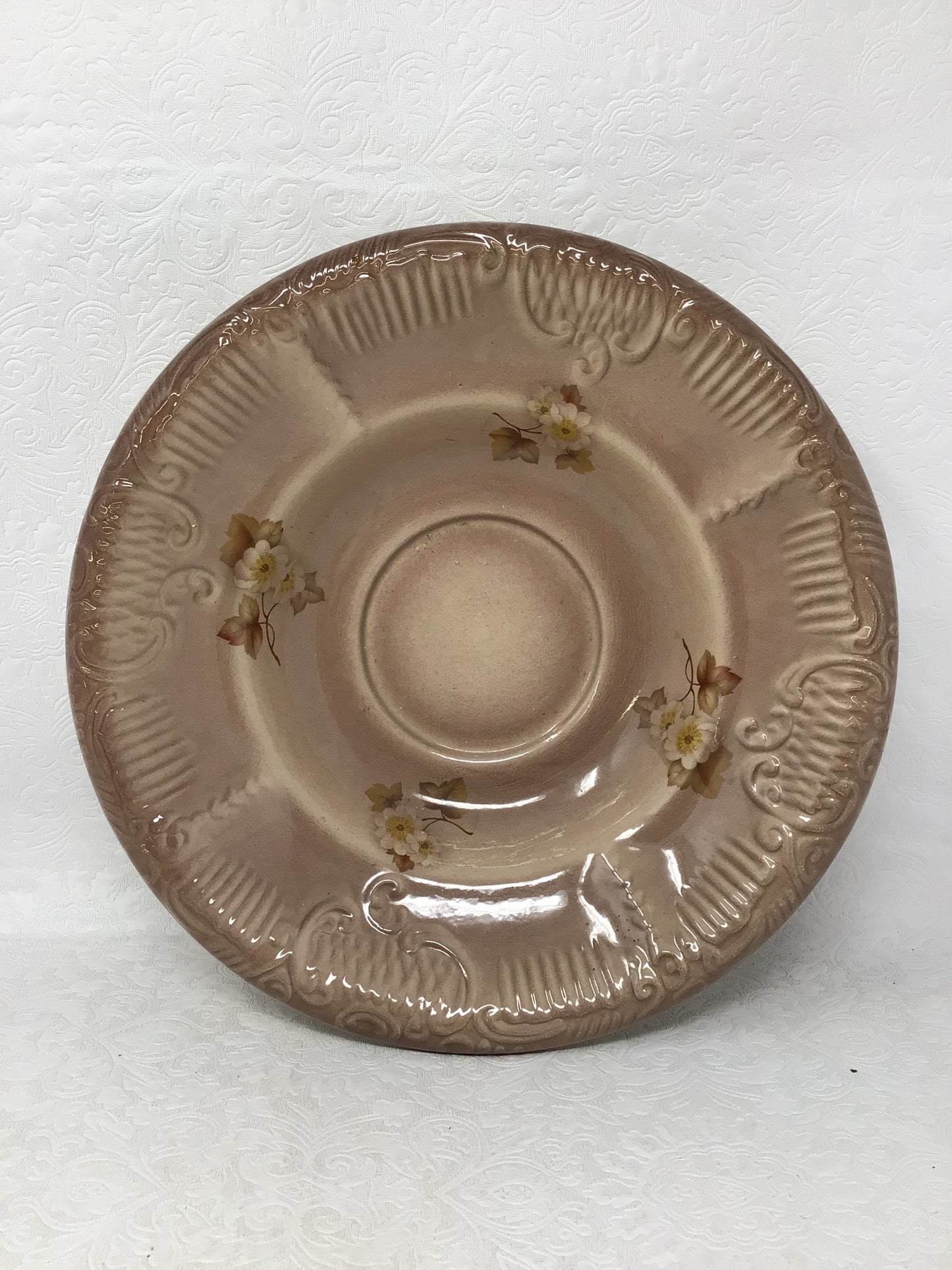 Taupe Colour Floral Water Pitcher and Wash Basin