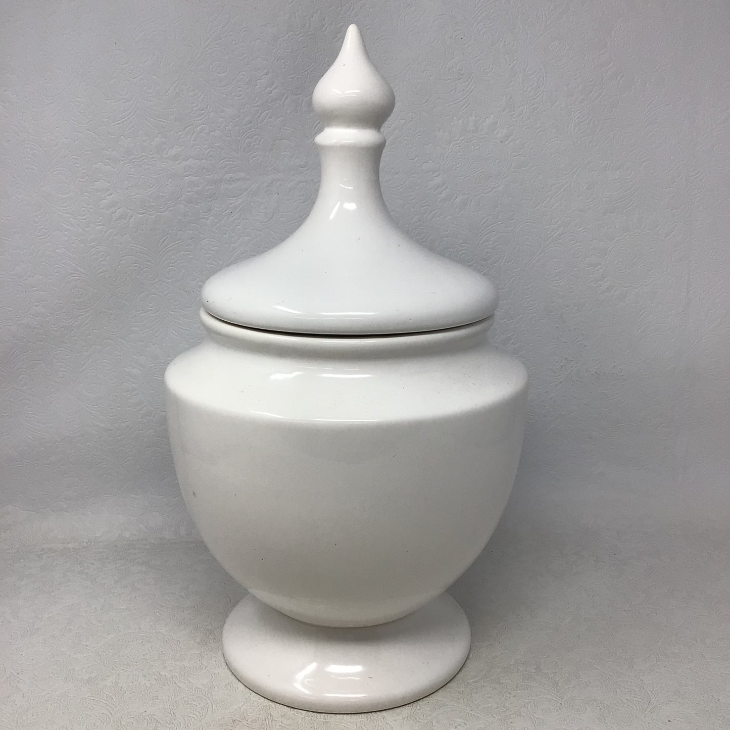 Large White Glass Urn