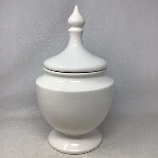 Large White Glass Urn