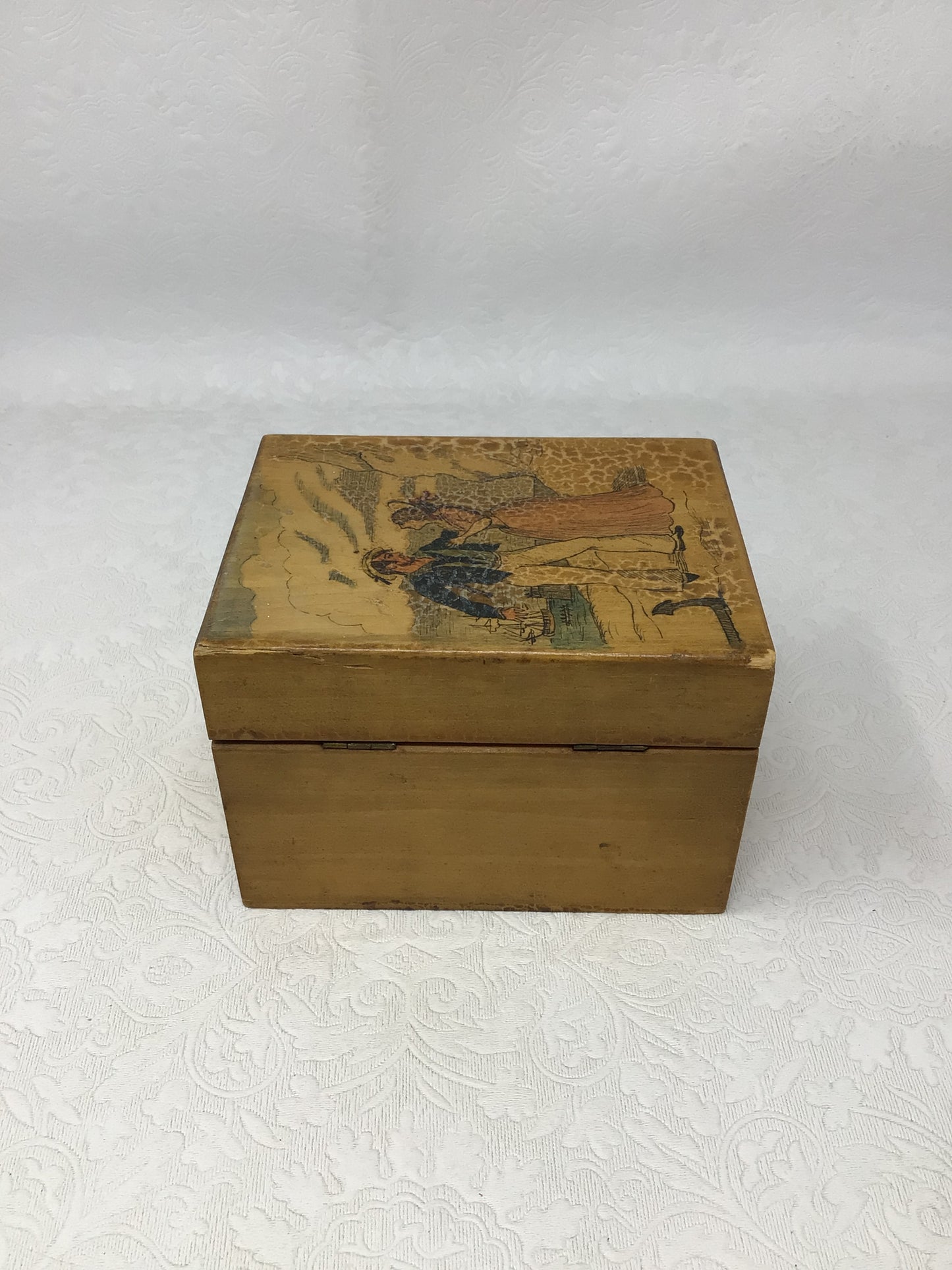 Antique Wooden Keepsake Box