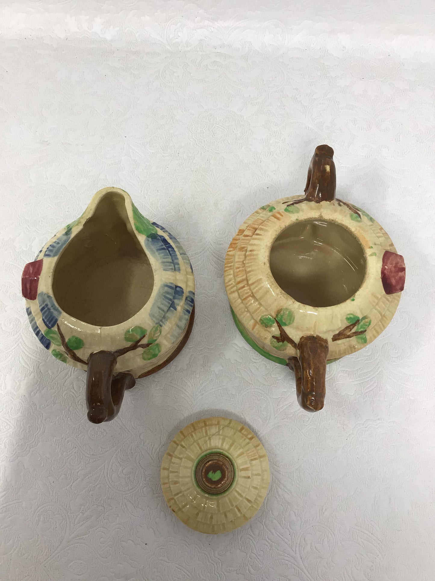 Vintage Ceramic Cottage Ware Sugar and Creamer Set