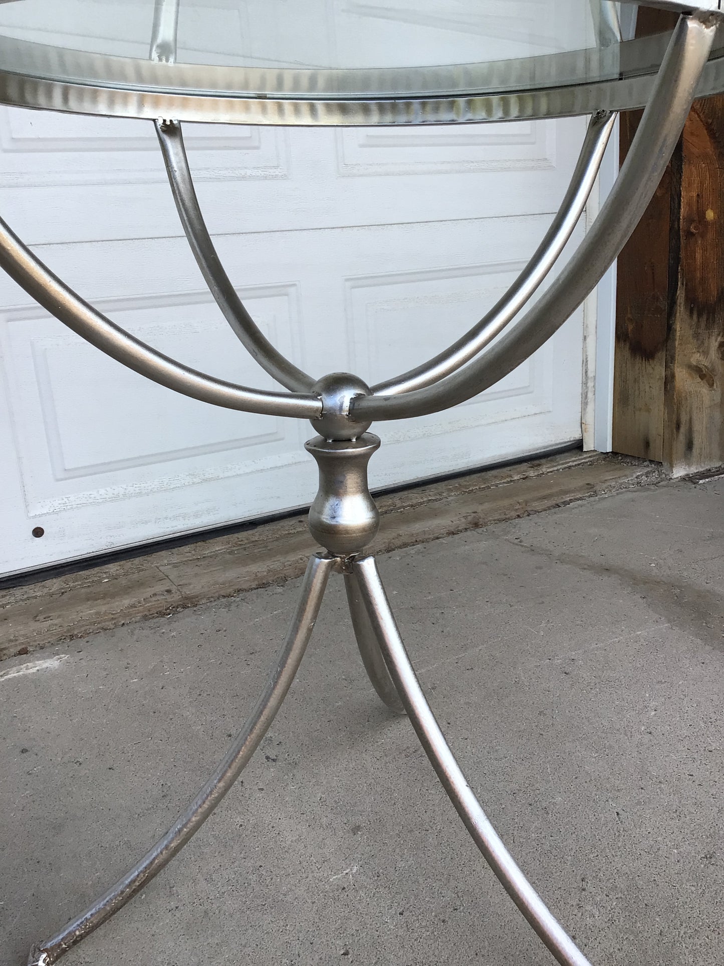 Metal & Glass Accent Table