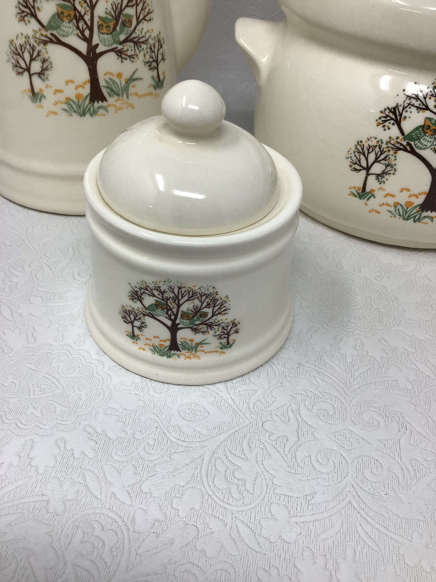 1970s Owl and Tree Tea Set