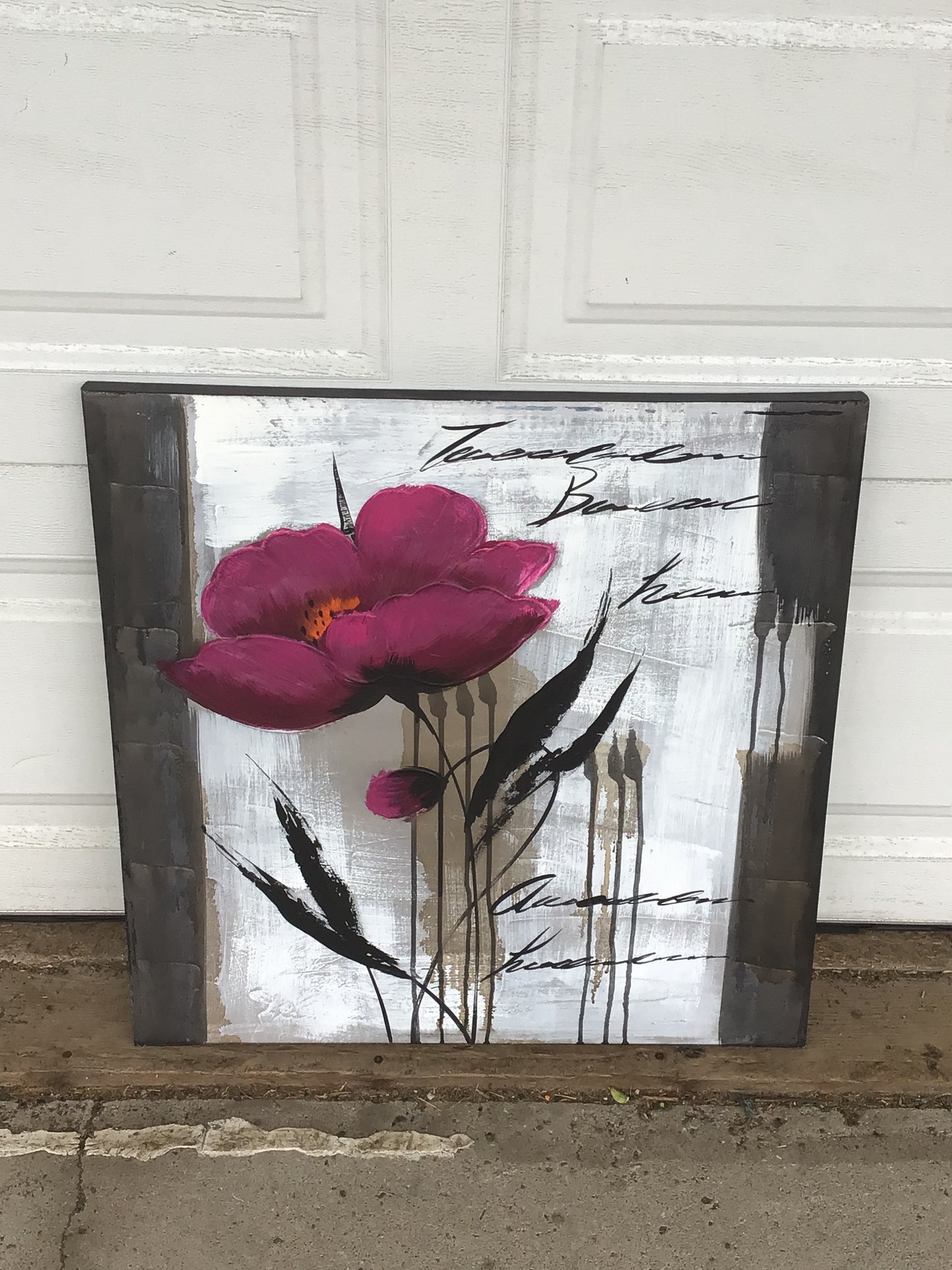 Bold Magenta Flower Canvas Art