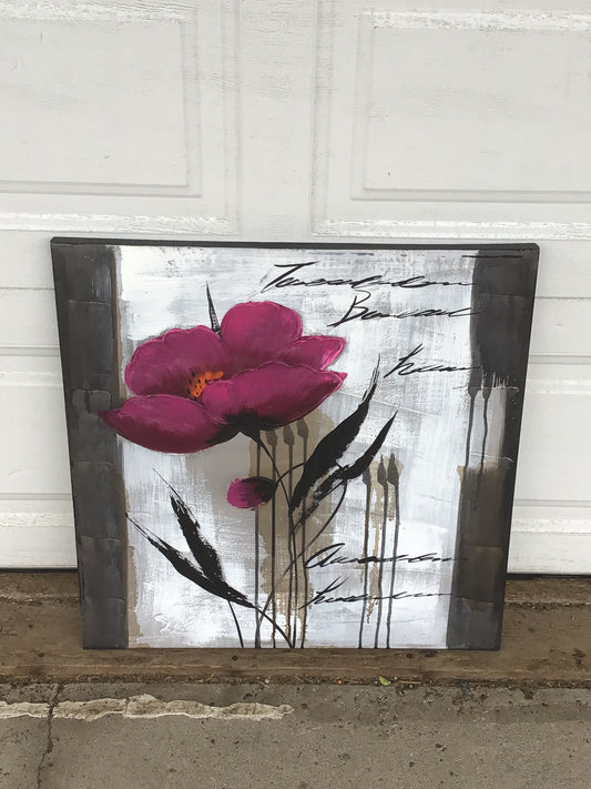 Bold Magenta Flower Canvas Art
