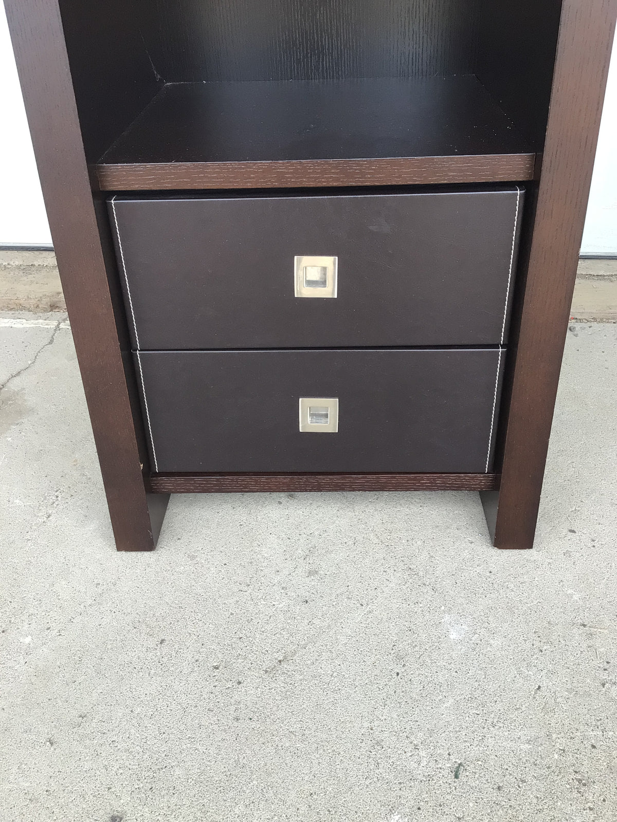 Tall Dark Wood Shelf