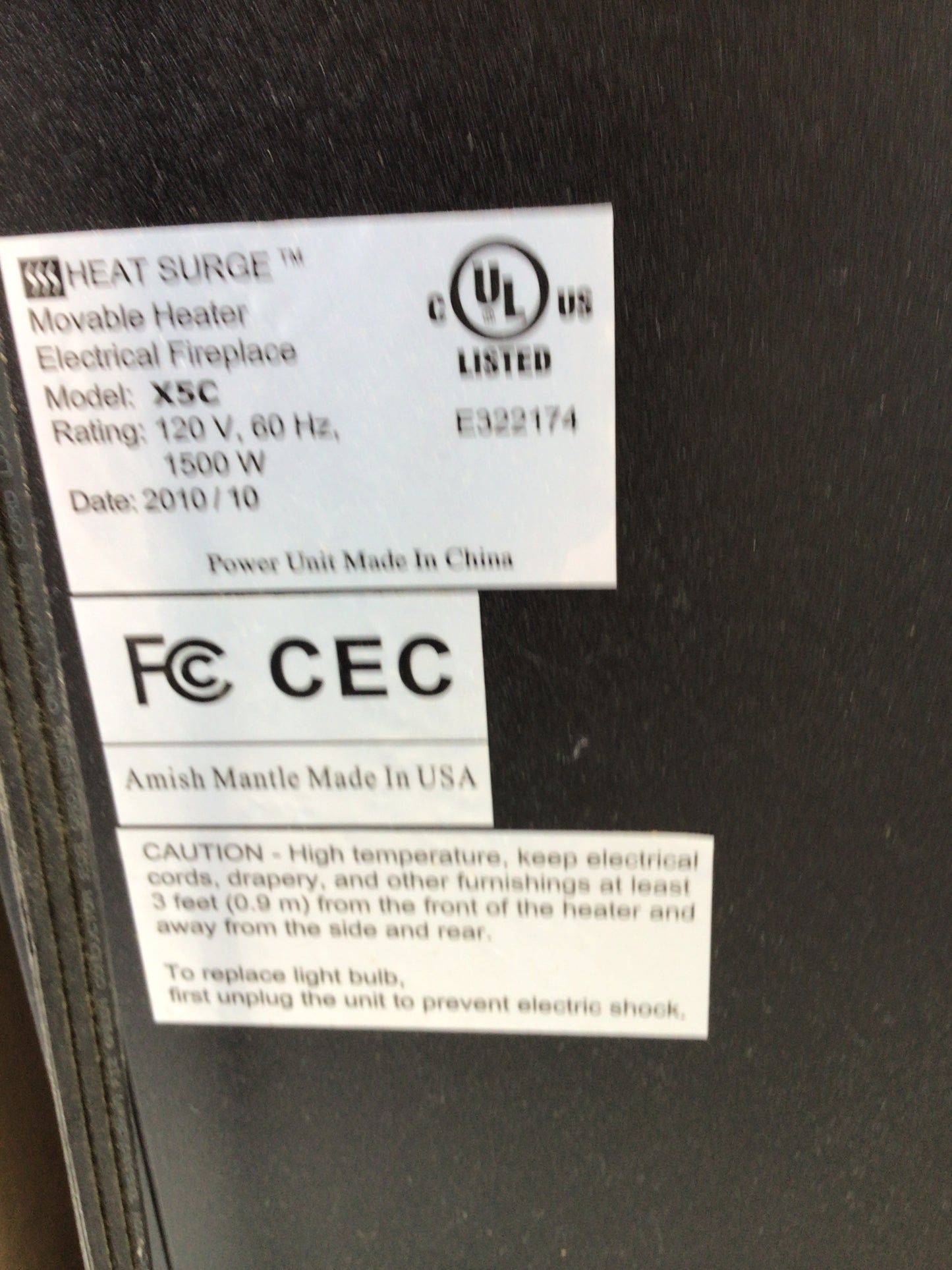 Electric Heater/Fireplace