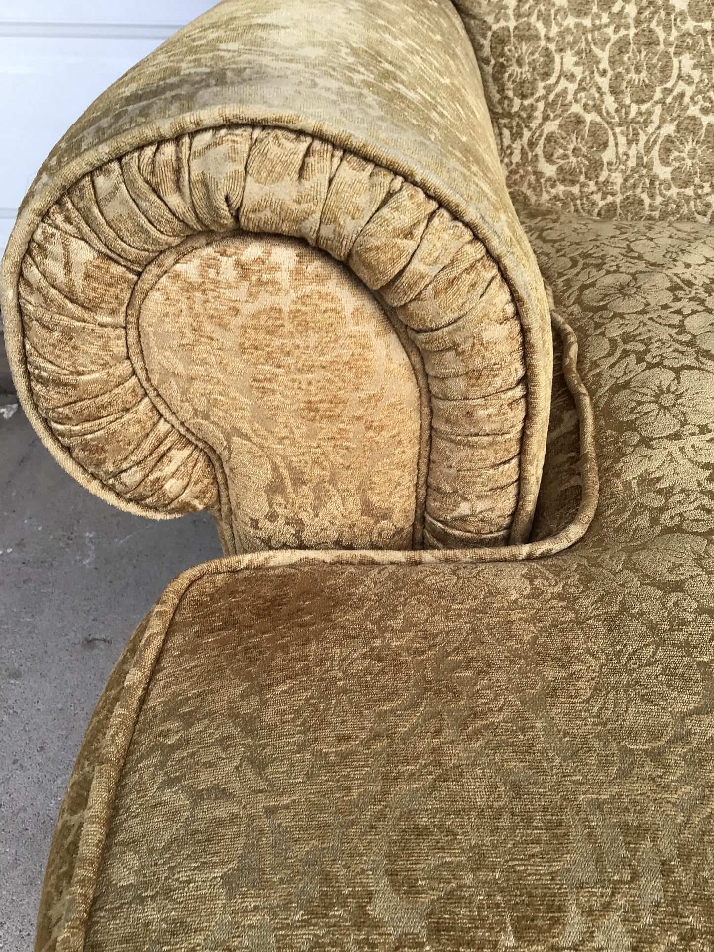 Bernhardt Gold Brocade Armchair