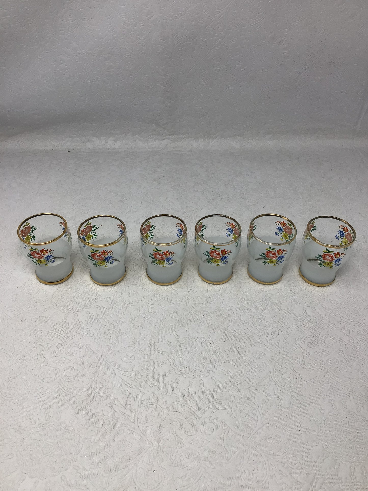 Mini Floral Gold Plated Rim Glasses