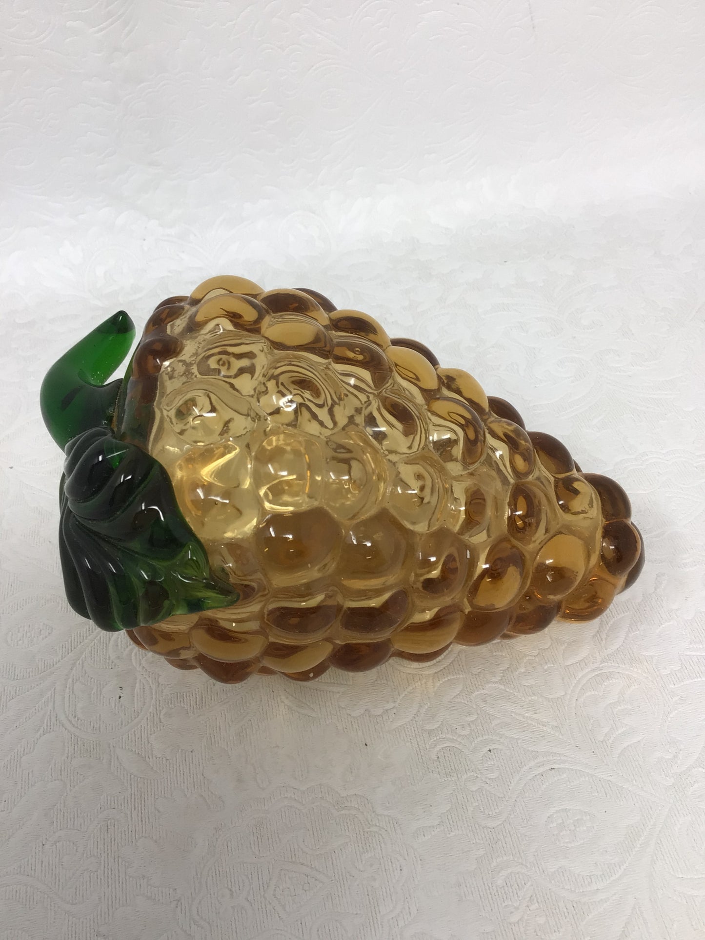 Vintage Amber Glass Grapes