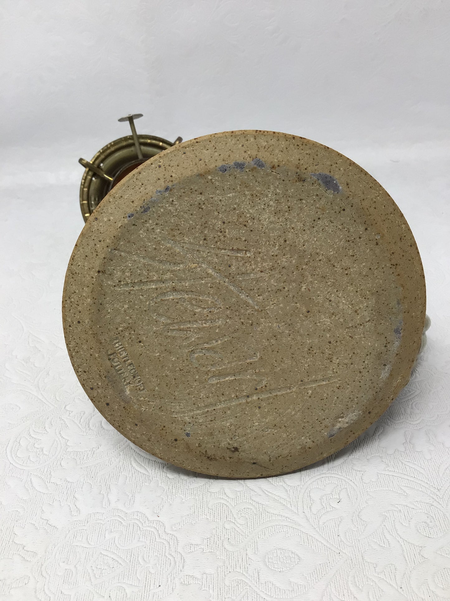 Handcrafted Thistlecraft Pottery Oil Lamp by Vaughn Stewart