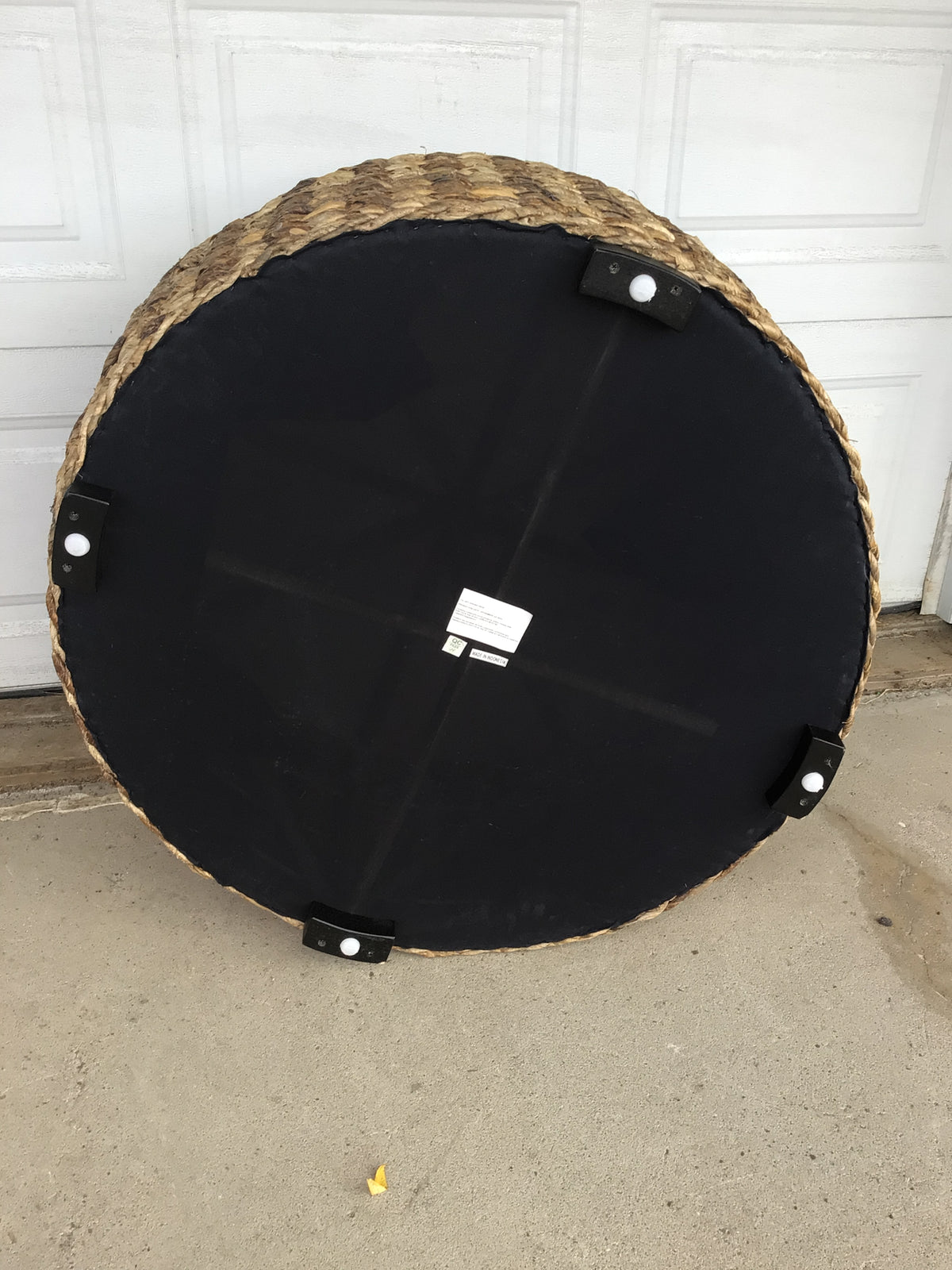 Handwoven Round Abaca Drum Coffee Table