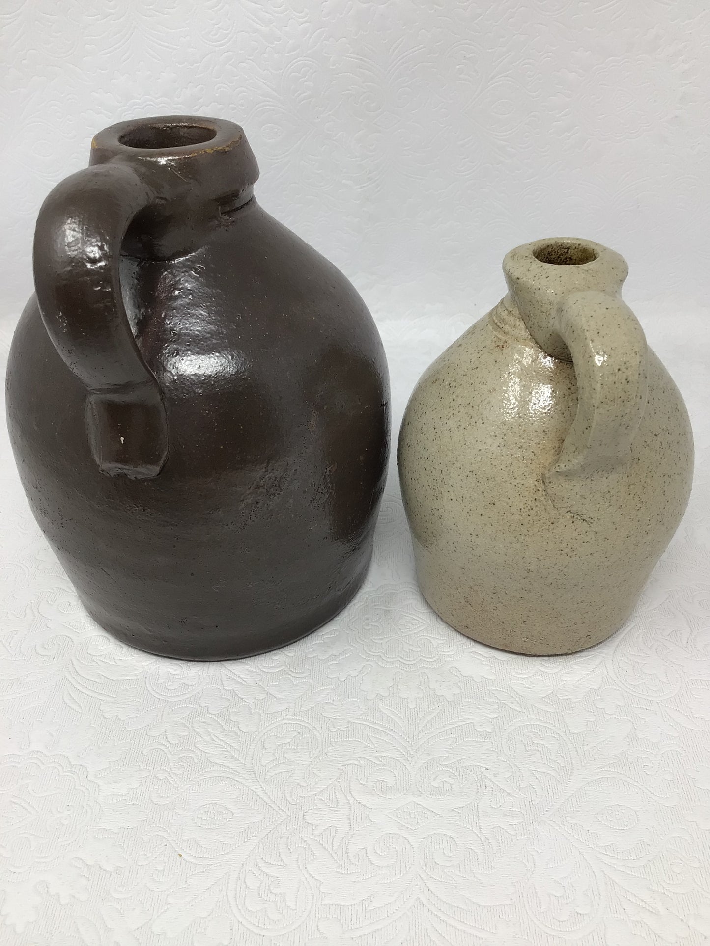 Set of Two Stoneware Jugs