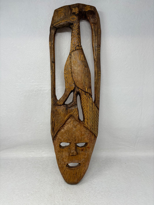 Hand Carved Wooden Tribal Face Mask
