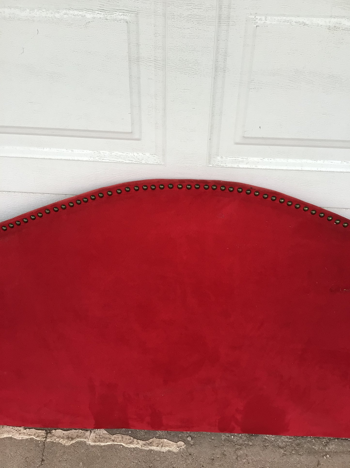Red Suede Queen/King Headboard