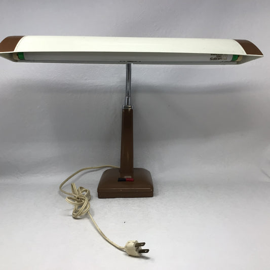 Vintage Mid Century Atomic Age Florescent Tube Gooseneck Desk Lamp