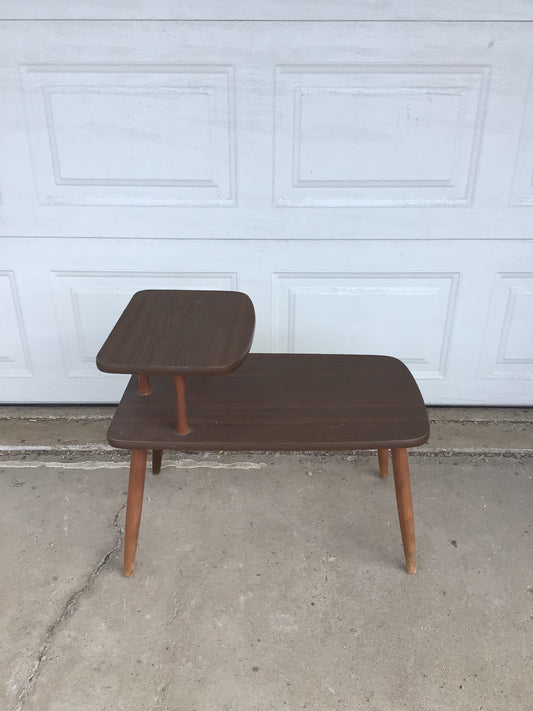 Mid-Century Modern 2 Tier Side Table