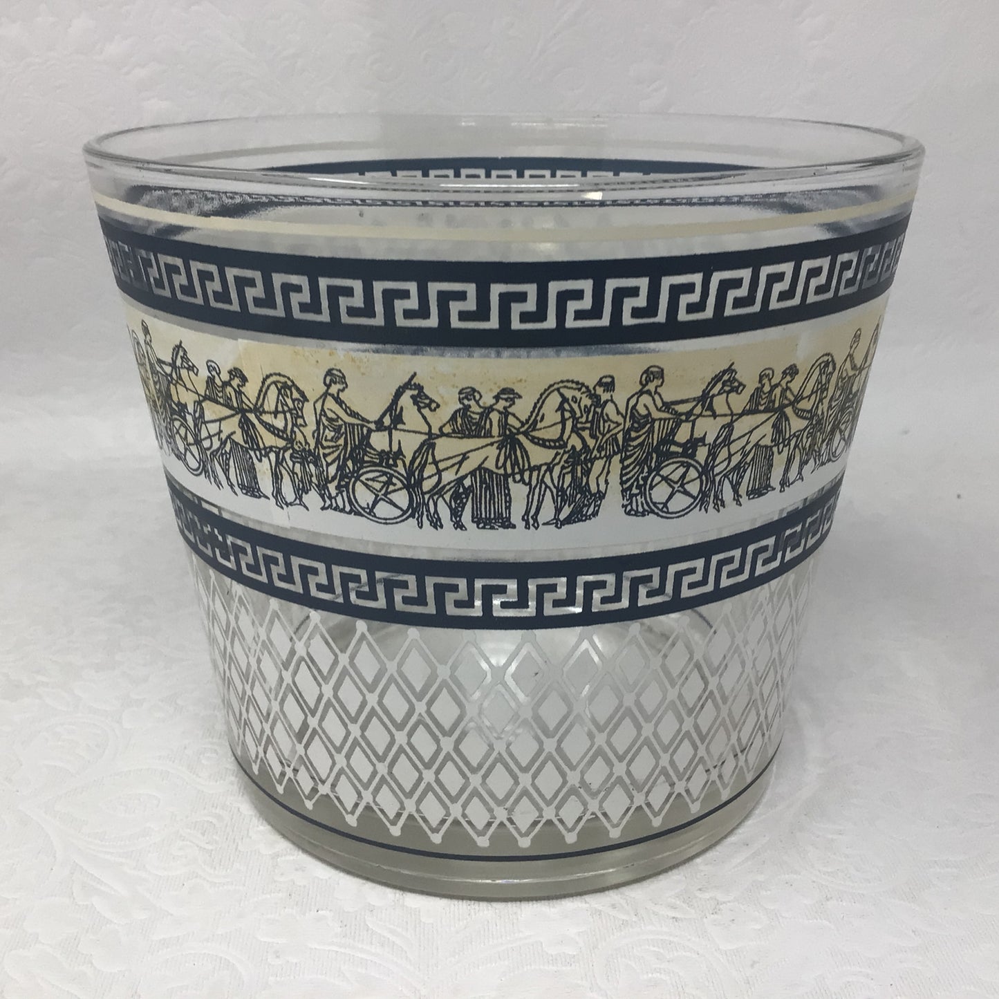 Jeanette Glass Patrician Blue Ice Bucket