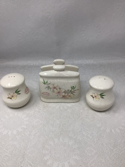 Grand River Pottery Salt & Pepper Shaker and Napkin Holder