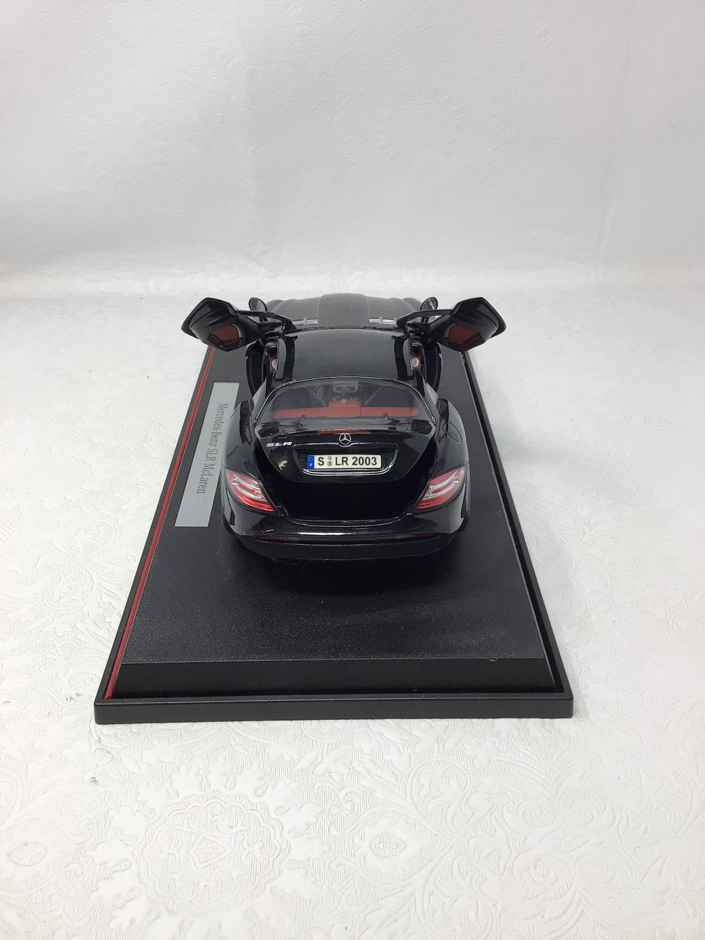 Model of a Black Mercedes-Benz SLR McLaren
