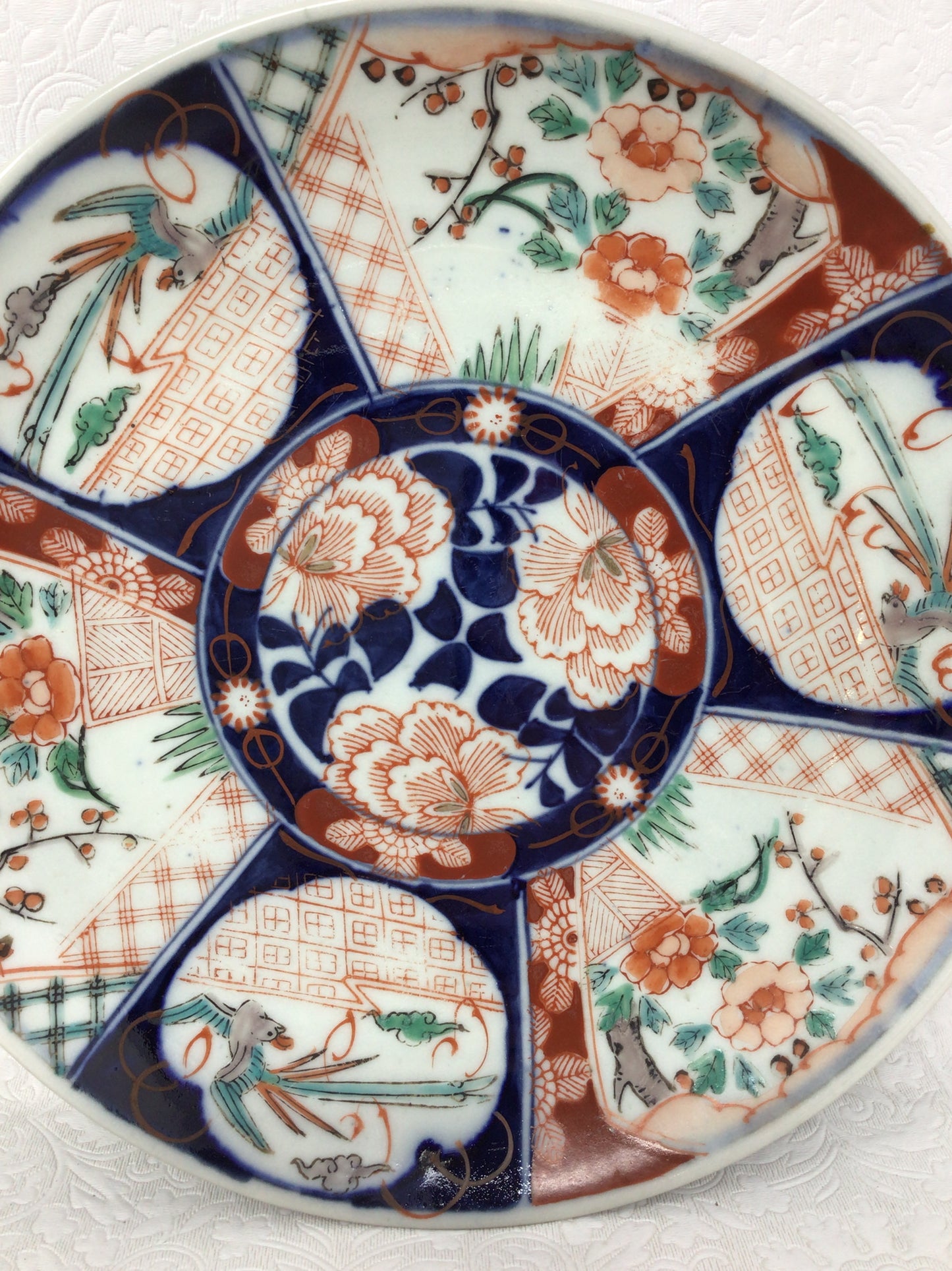 Set of Two Hand Painted Antique 19th Century Imari Chargers