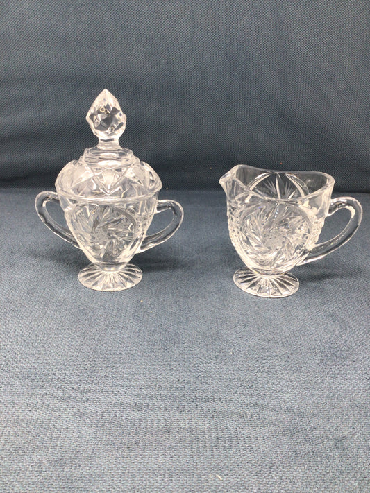 Crystal Creamer & Sugar Set