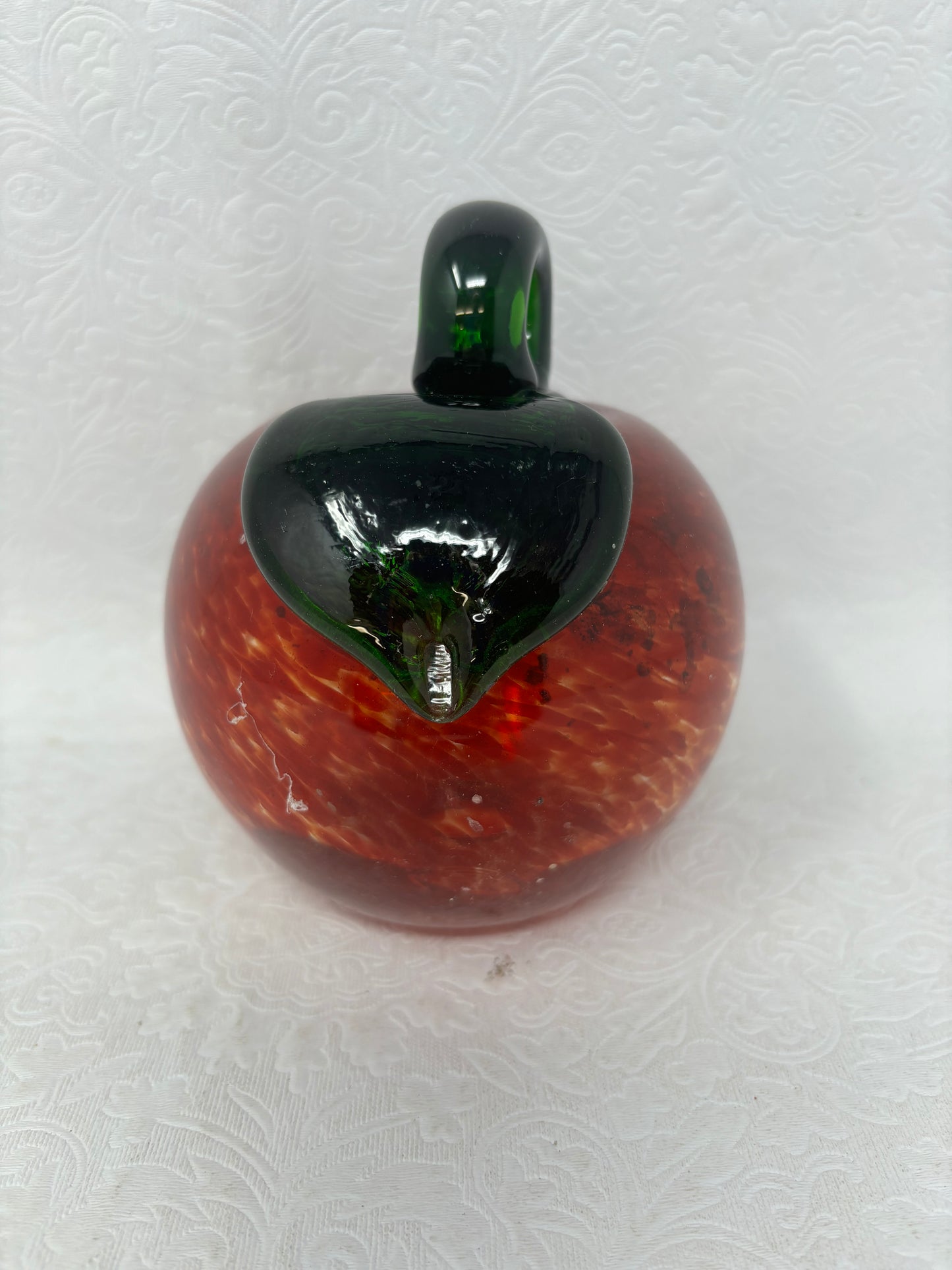 Vintage Hand Blown Glass Apple