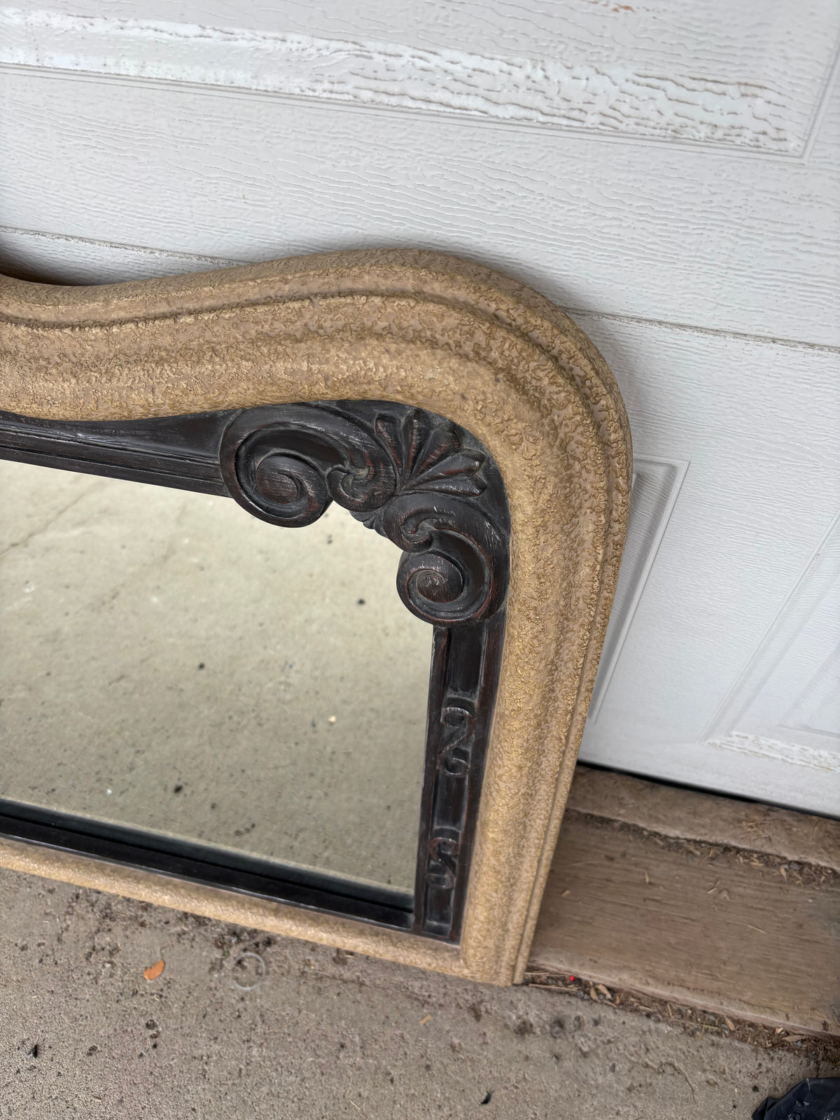 Large Ornate Arched Wall Mirror