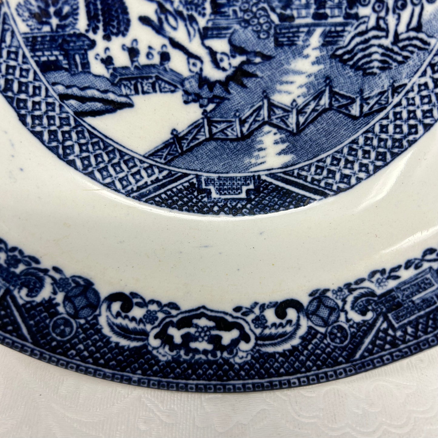 Old Willow English Delft Blue “Baby’s Plate”