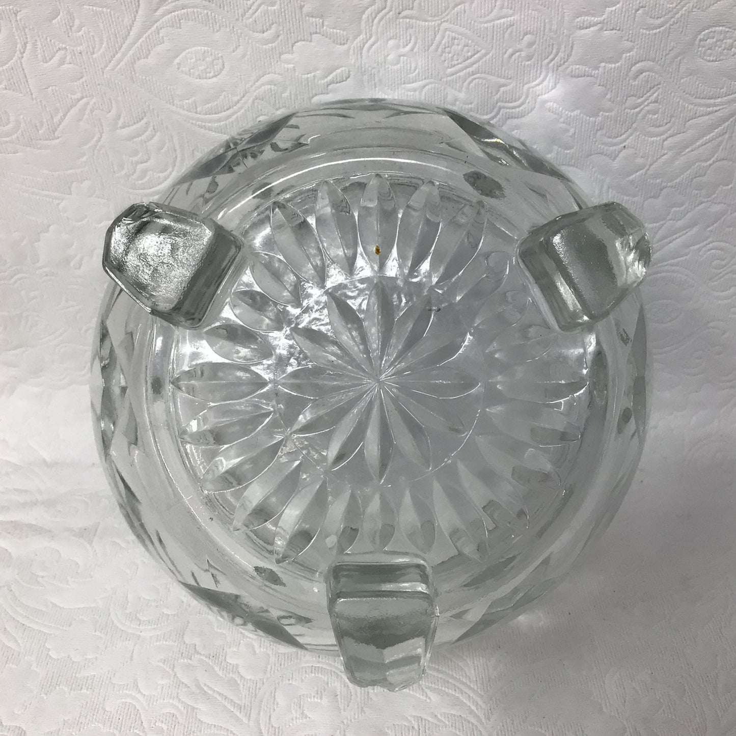 Vintage Pressed Glass Footed Sugar Bowl