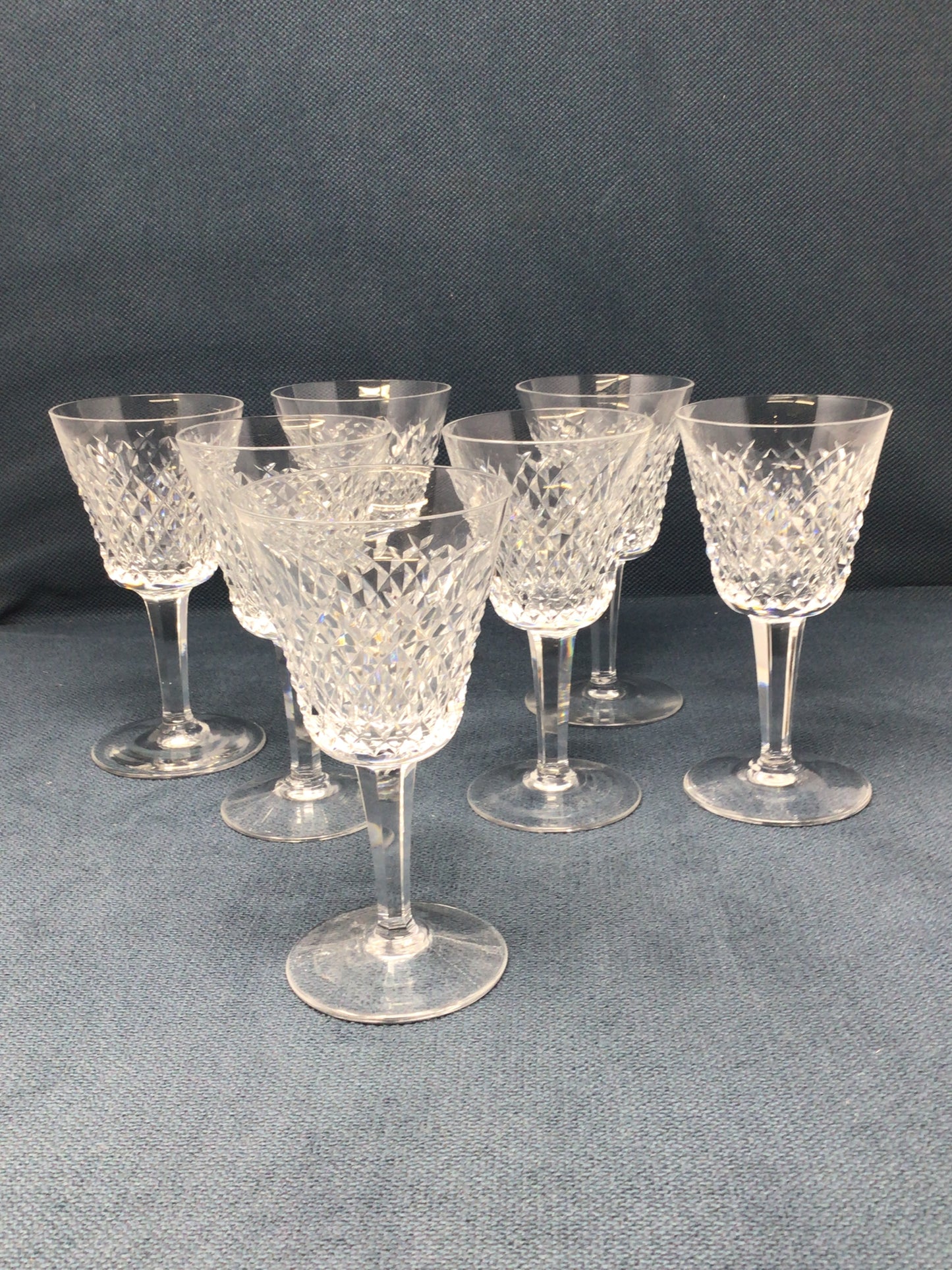 7 Waterford Crystal “Alana” Wine Glasses