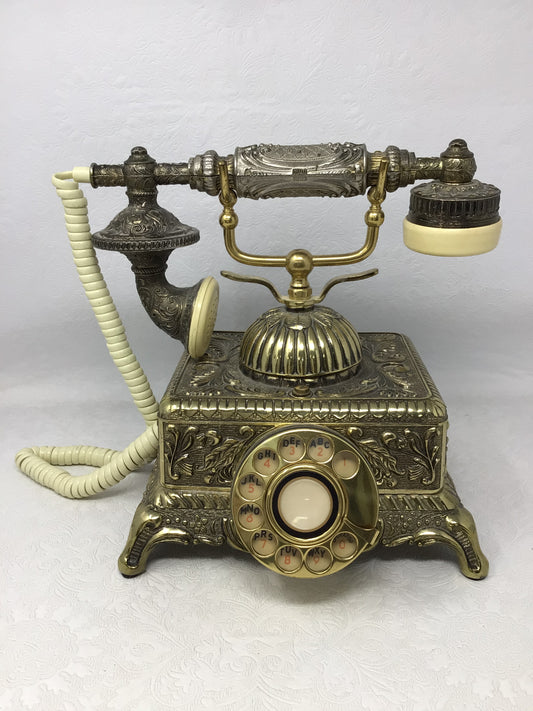Replica Metal French Victorian Rotary Desk  Phone