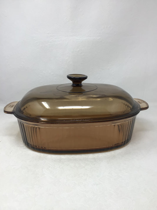 Amber Oval Corning Ware Roaster