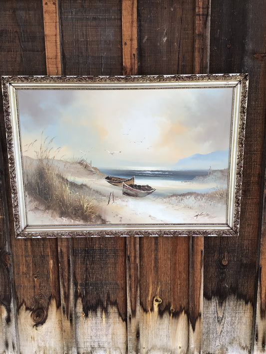 Framed Seascape Painting