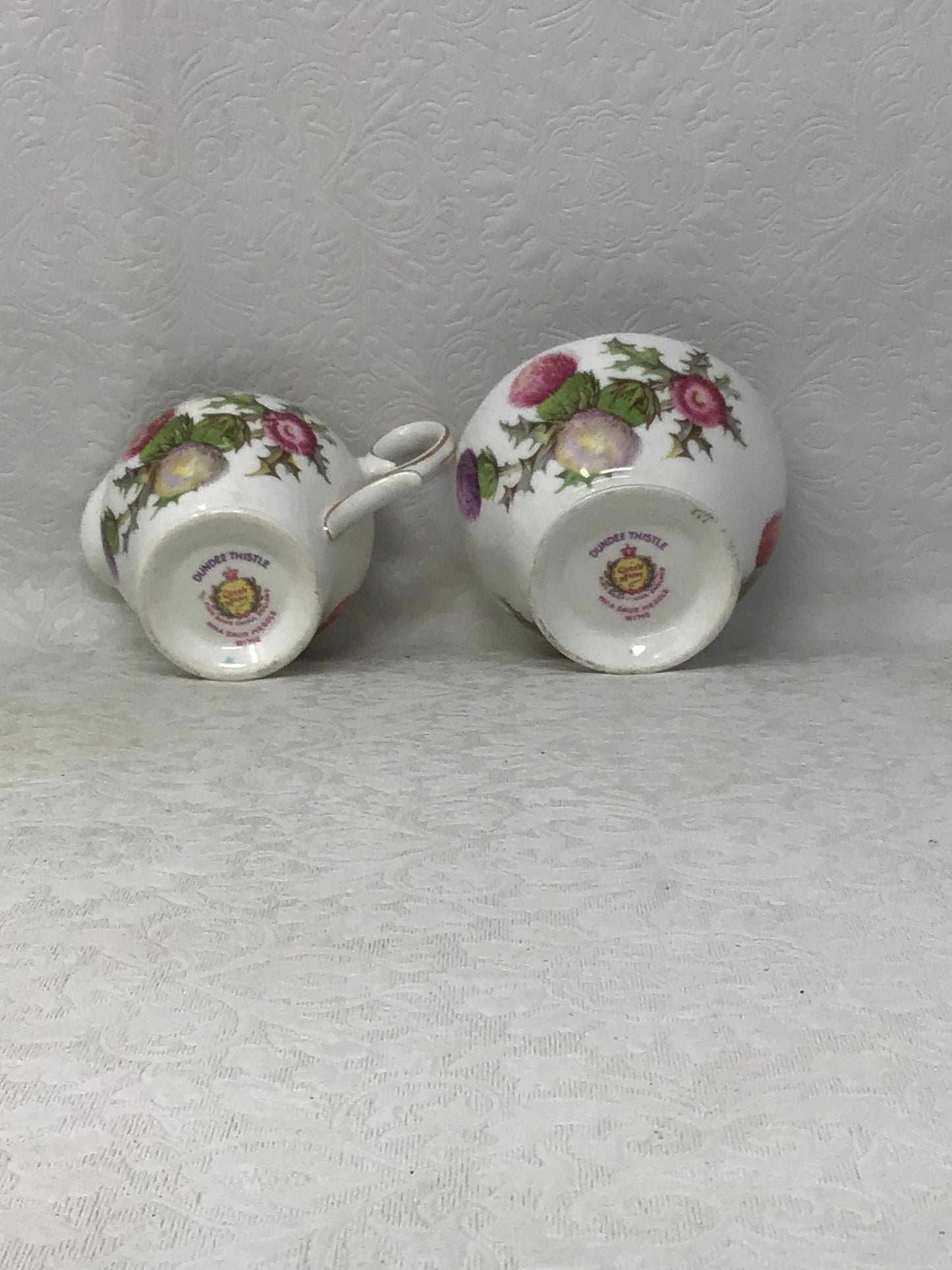 "Dundee Thistle" Cream & Sugar