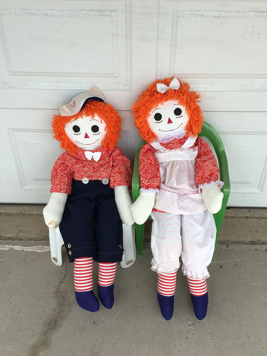 Vintage Raggedy Anne & Andy Dolls