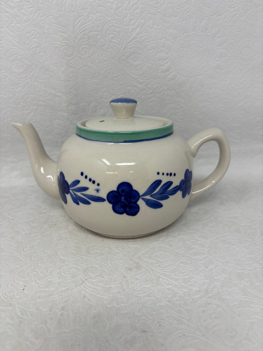 Ceramic Blue Floral Tea Pot