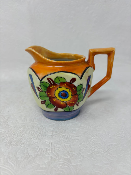Vintage TT Double Diamond Japanese Lustreware Hand Painted Coffee Creamer