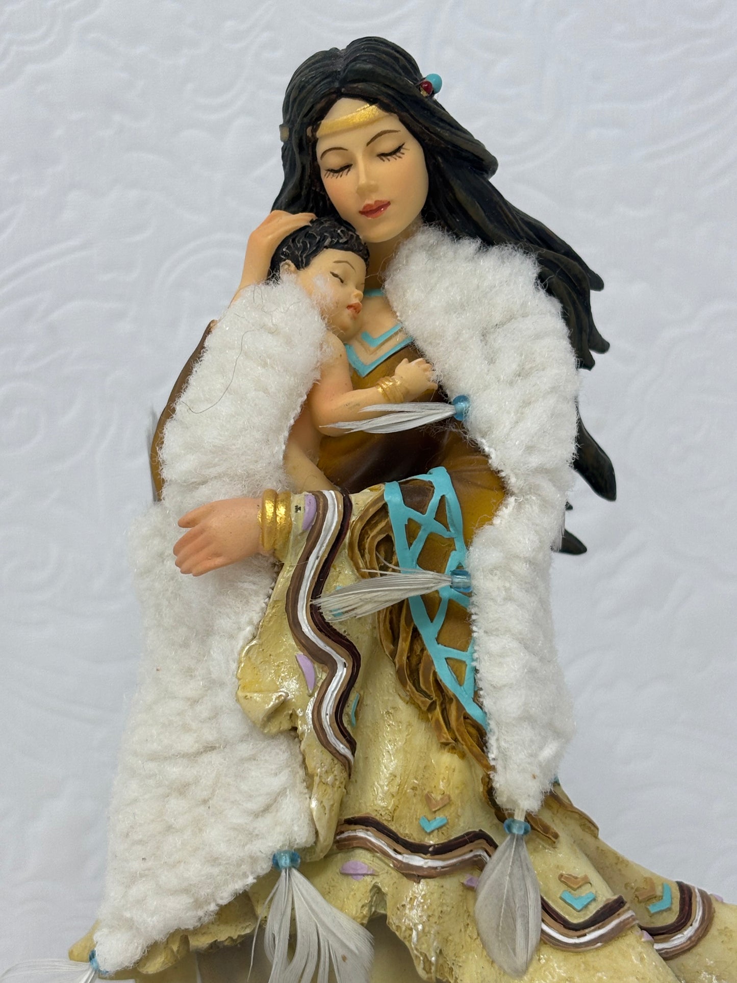Native American Mother & Child Figurine From HC “A Love Eternal” Collection