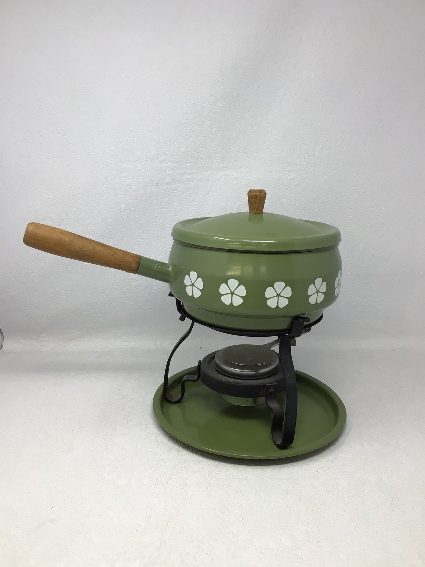 Olive Green MCM Fondue Set