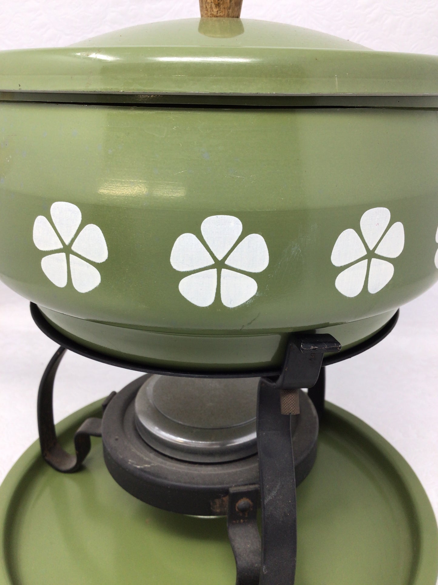 Olive Green MCM Fondue Set