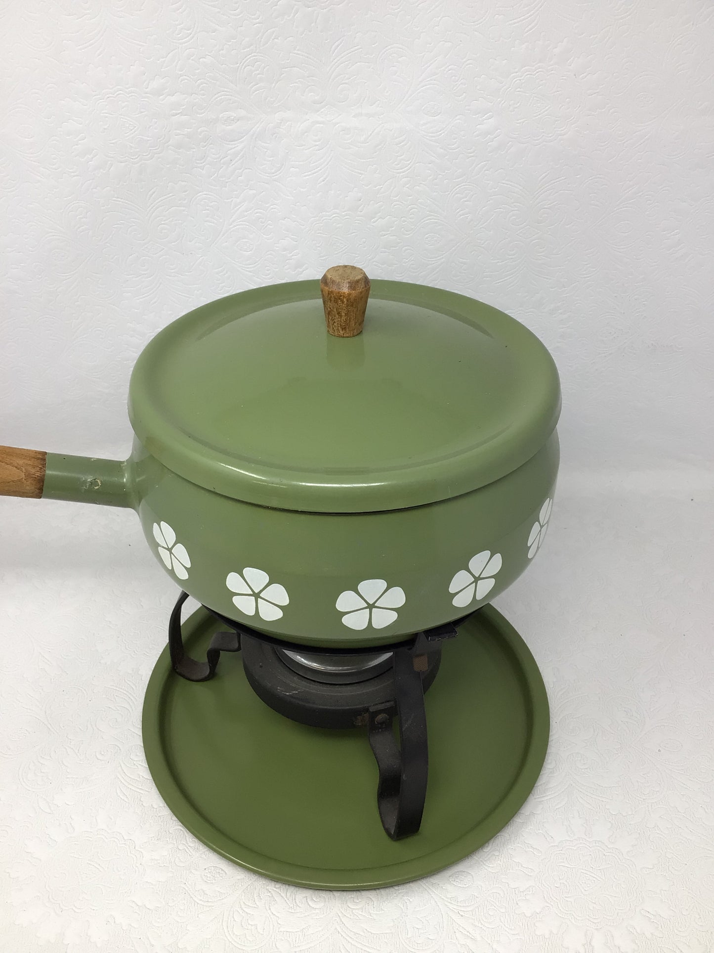 Olive Green MCM Fondue Set