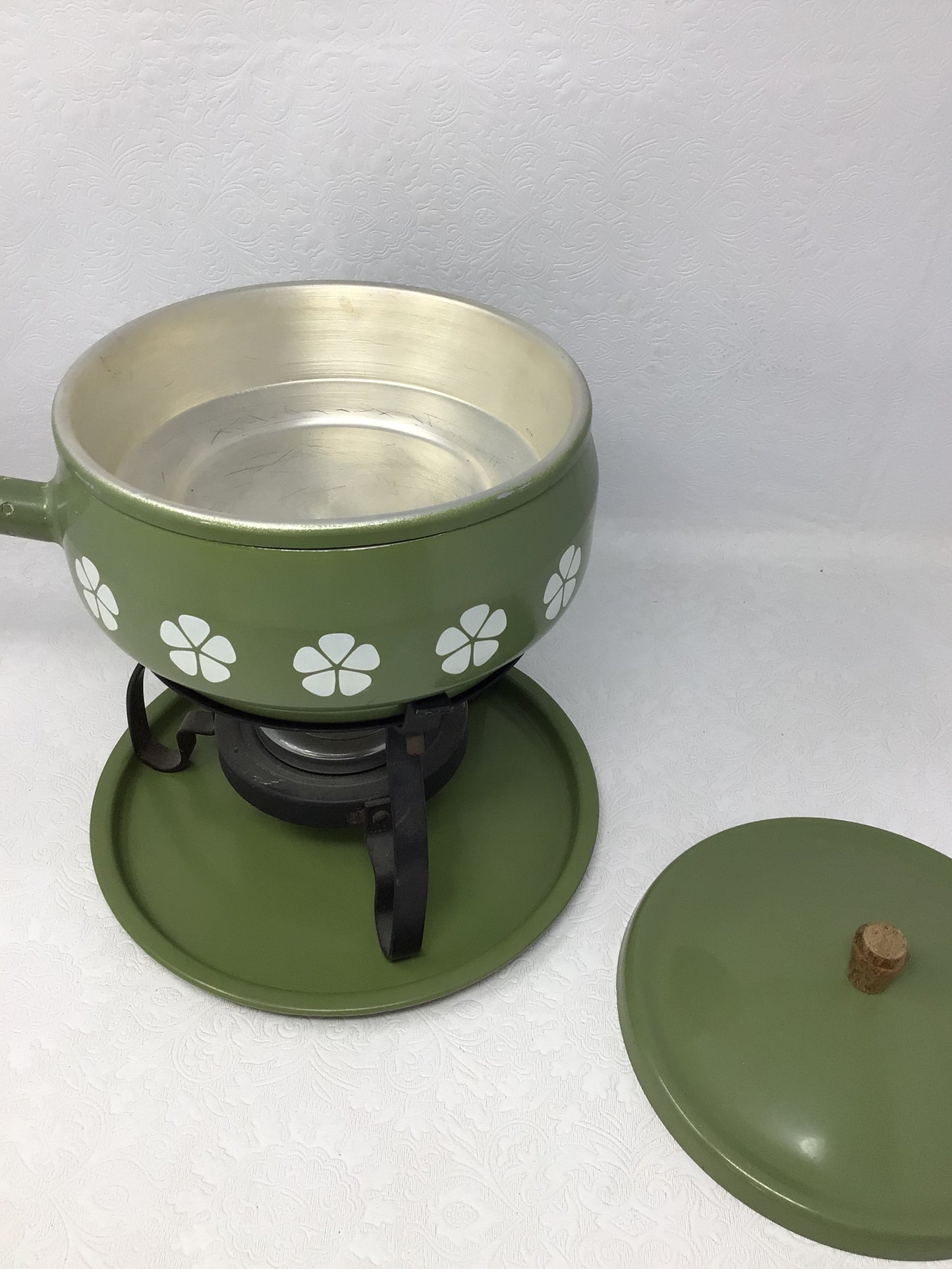 Olive Green MCM Fondue Set