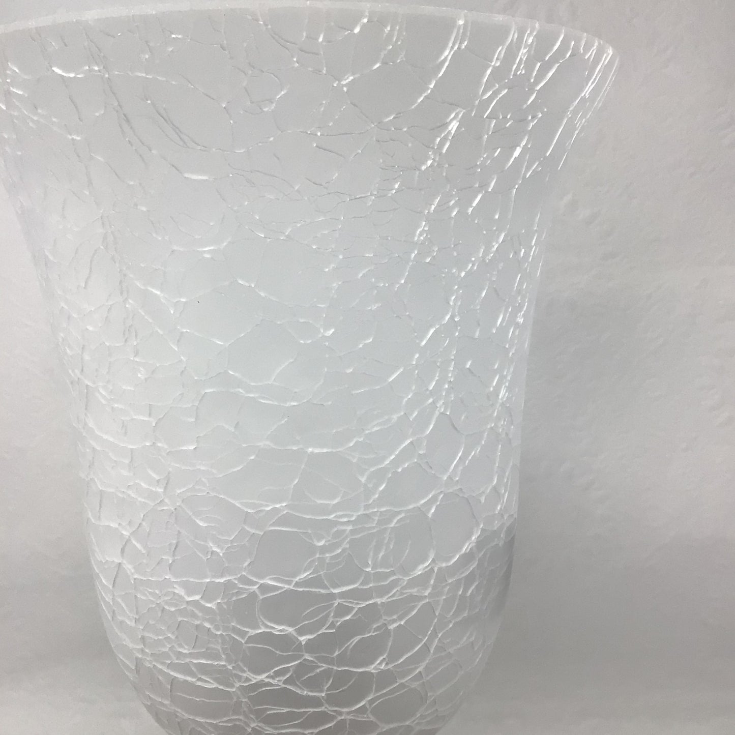 Reproduction Vintage Lamp with Frosted Crackled Glass Shade
