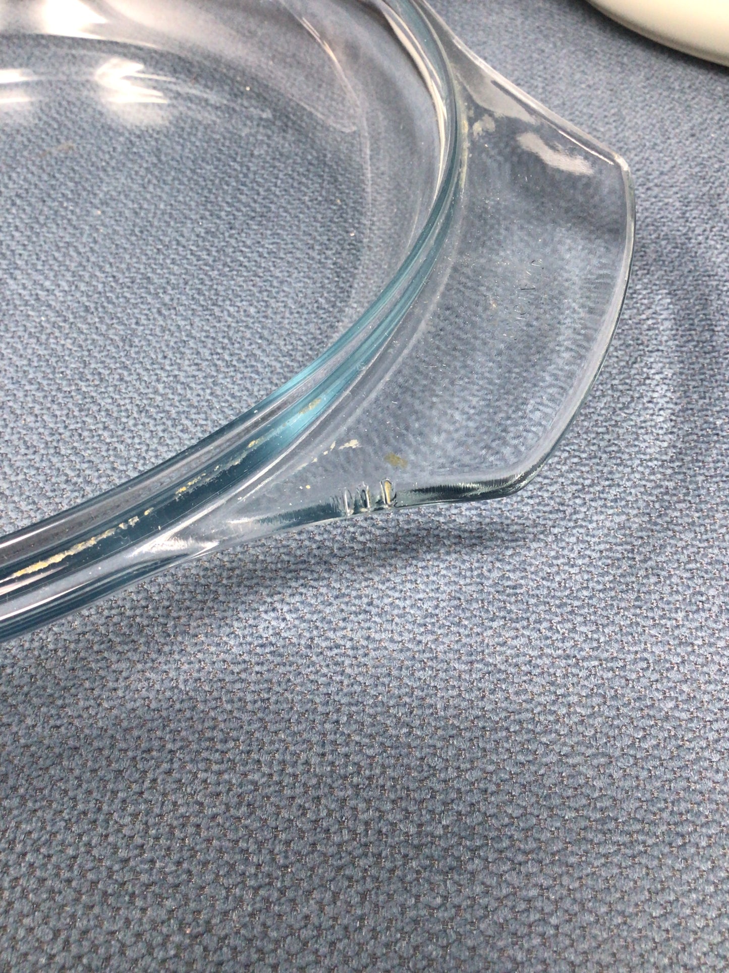 Vintage Pyrex England Blue Iris Casserole Dish
