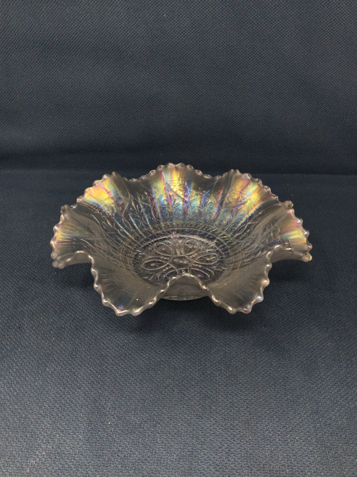 Northwood “Hearts and Flowers” Carnival Glass Bowl