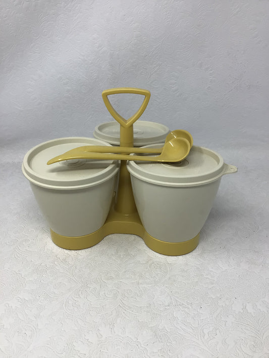Vintage 1970s Tupperware Condiment Caddy