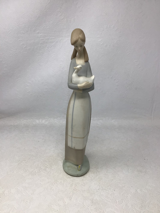 Lladro “Girl with Goose” Figurine
