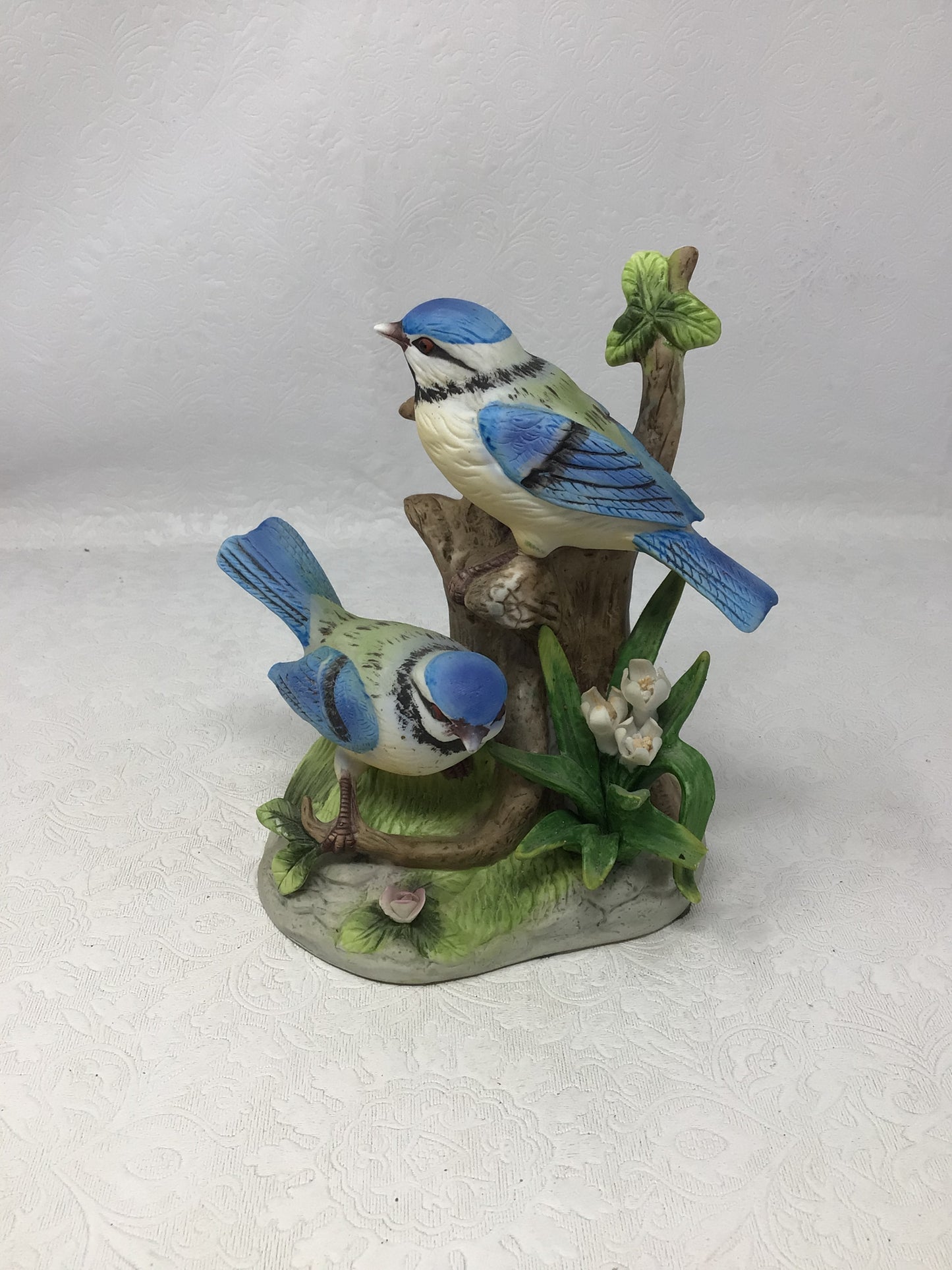 Porcelain Blue Jay Figurines